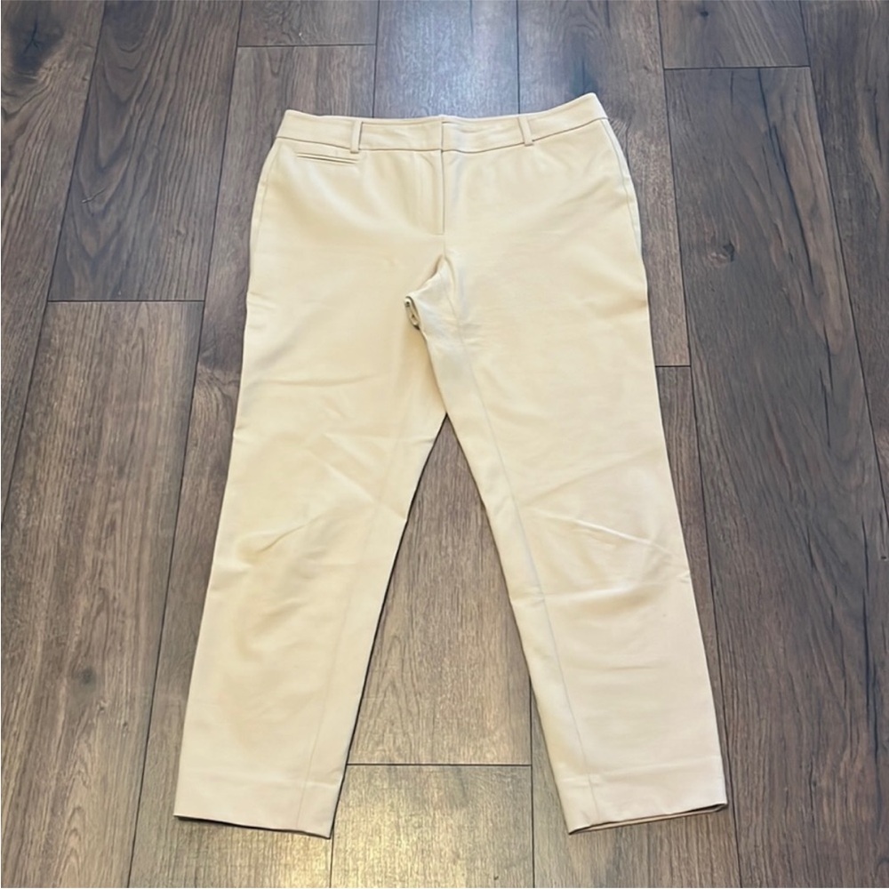 White House Black Market slim ankle pant tan size 10